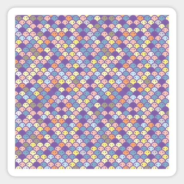 potato colorfull pattern from outter space Magnet by monin_81